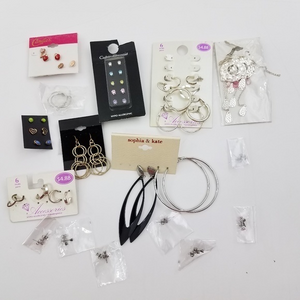 Earrings Lot 29 Pair New‎ Stud Dangle Hoop Mixed Si